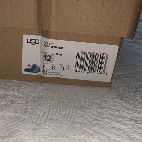 BNWT UGG Multicolor Fluffy Slippers - Picture 5 of 6
